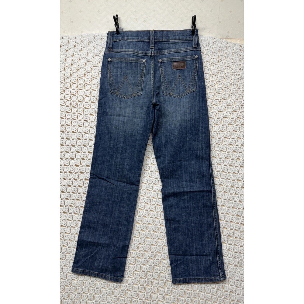 Wrangler Retro Blue Denim Jeans Youth Boys Size 12 Reg Blue Denim Relaxed Boot